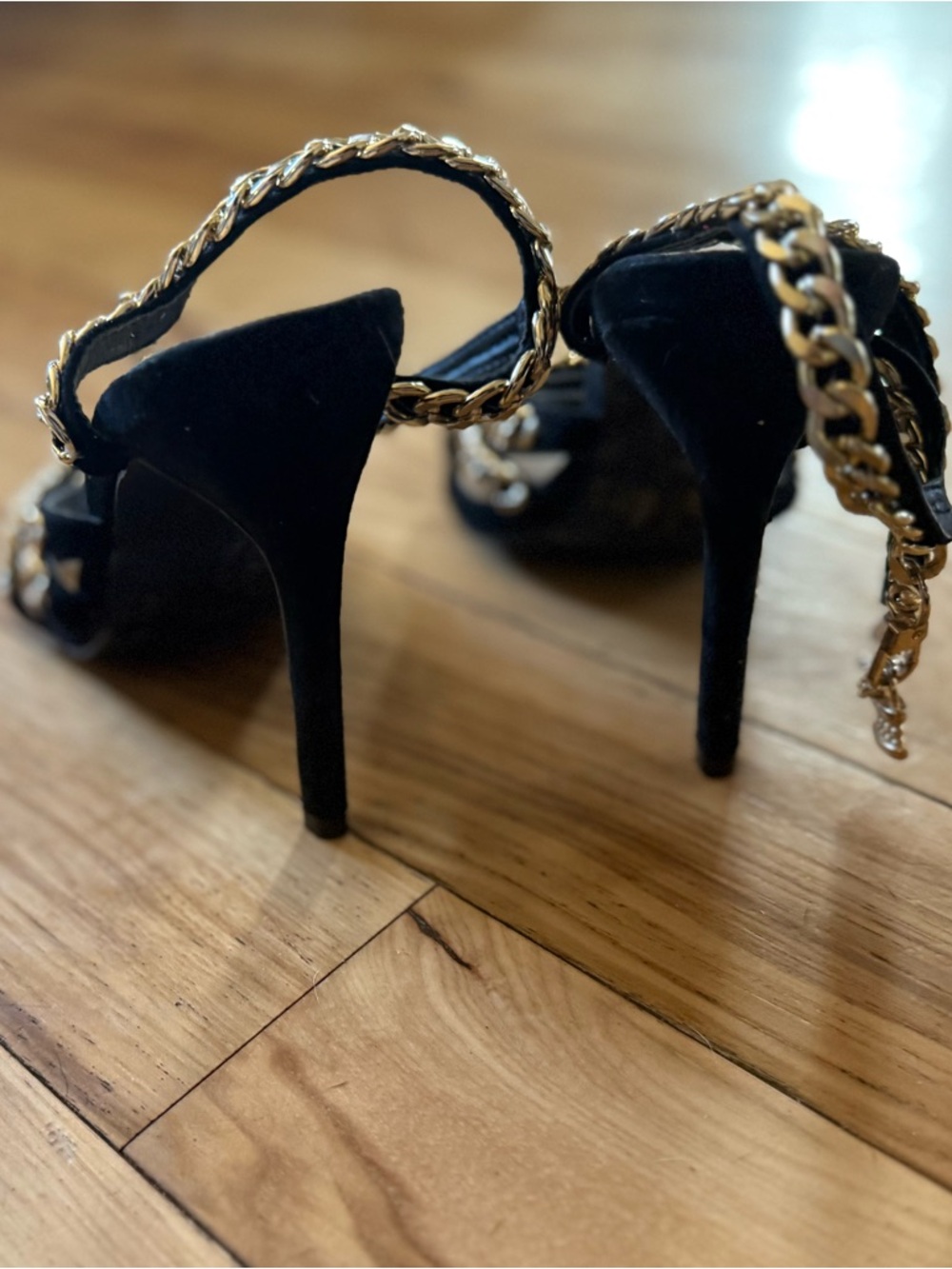 Fashion Nova Heels Bundle Size 6 Black & Leopard Stiletto Mules - Picture 8 of 8